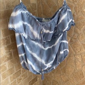 American Eagle Outfitters Tops - AE Blue Tye-Dye Cropped Strapless Top American Eagle Outfitters Tops - AE Blue Tye-Dye Cropped Strapless Top